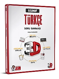 3D Yayınları 8. Sınıf Soru Bankası Türkçe 2025 2026 Yeni Baskı Sezon