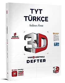 3D Yayınları TYT Video Destekli Defter VDD Türkçe 2025 2026 Yeni Baskı Sezon