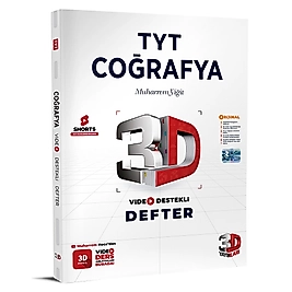 3D Yayınları TYT Video Destekli Defter VDD Coğrafya 2025 2026 Yeni Baskı Sezon