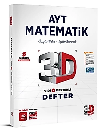 3D Yayınları AYT Video Destekli Defter VDD Matematik 2025 2026 Yeni Baskı Sezon
