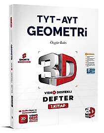 3D Yayınları TYT AYT Video Destekli Defter VDD Geometri 1. Kitap 2025 2026 Yeni Baskı Sezon