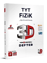 3D Yayınları TYT Video Destekli Defter VDD Fizik 2025 2026 Yeni Baskı Sezon